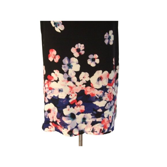 Express Black Camisole with Pink and Purple Floral Design - Picture 3 of 7